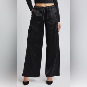 Open Edit Satin Cargo Pants
